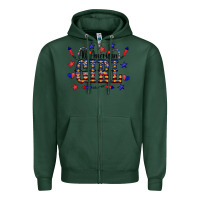 Sports Green All American Girl Zipper Hoodie - CowCowDesign