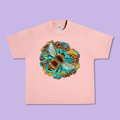 Leopard Honeycomb With Bee Urban Heavy Tee Designed By Artiststas