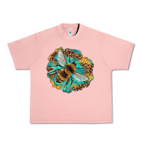 Salmon leopard honeycomb with bee Urban Heavy Tee - Artiststas