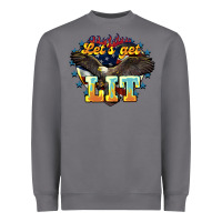 Storm Let's get lit America Eagle 4th of july Heavyweight Sweatshirt - HowdyJamesFarm