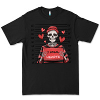 Black i steal hearts skeleton valentine's day Premium Tee - MaliasSmallBusiness