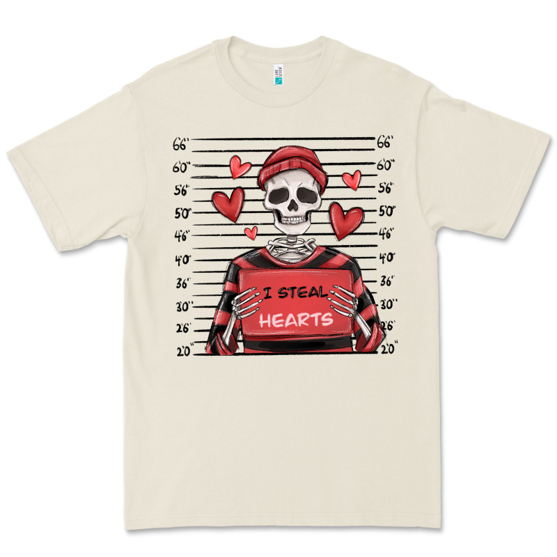 I Steal Hearts Skeleton Valentine's Day Premium Tee by MaliasSmallBusiness | Teevron