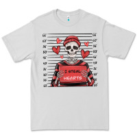 Dove Grey i steal hearts skeleton valentine's day Premium Tee - MaliasSmallBusiness