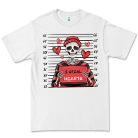 White i steal hearts skeleton valentine's day Premium Tee - MaliasSmallBusiness