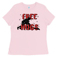 Bubblegum Pink free hugs Ladies Tee - MaliasSmallBusiness