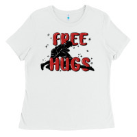 White free hugs Ladies Tee - MaliasSmallBusiness