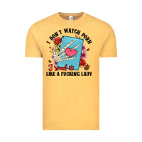 Vintage Mustard i don t watch porn i read it like a fucking lady Vintage Tee - Artiststas