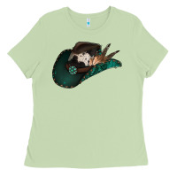 Matcha cowhide flowers cowboy hat Ladies Tee - Jasminsmagicworld