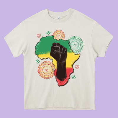Africa Map Heavy Core Tee Designed By Maliassmallbusiness