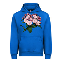 Cobalt Mountain Laurel Flower Illustrations Urban Hoodie - LillyAllenDesigns