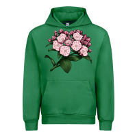 Emerald Mountain Laurel Flower Illustrations Urban Hoodie - LillyAllenDesigns
