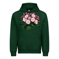 Forest Green Mountain Laurel Flower Illustrations Urban Hoodie - LillyAllenDesigns