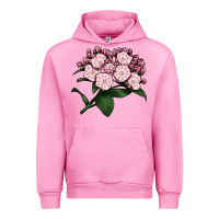 Fuchsia Pink Mountain Laurel Flower Illustrations Urban Hoodie - LillyAllenDesigns