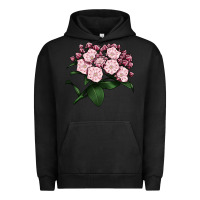 Pigment Black Mountain Laurel Flower Illustrations Urban Hoodie - LillyAllenDesigns