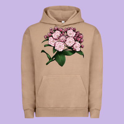 Mountain Laurel Flower Illustrations Urban Hoodie Designed By Lillyallendesigns