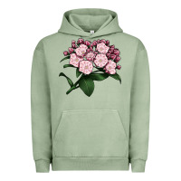 Pigment Oil Green Mountain Laurel Flower Illustrations Urban Hoodie - LillyAllenDesigns
