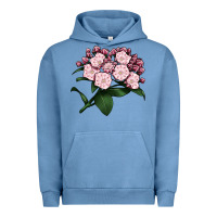 Pigment Pebble Blue Mountain Laurel Flower Illustrations Urban Hoodie - LillyAllenDesigns