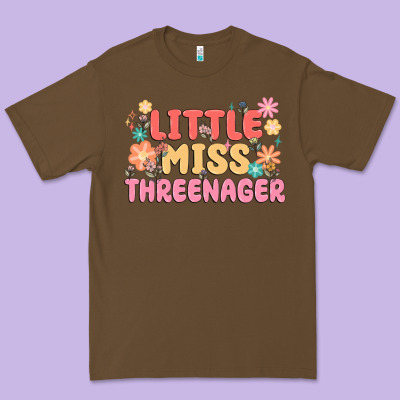 Little Miss Threenager Premium Tee Designed By Maliassmallbusiness