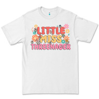 White little miss threenager Premium Tee - MaliasSmallBusiness