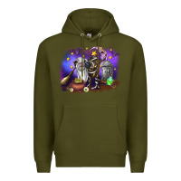 Army Green Cow Halloween Premium Hoodie - RanaPortraitStore
