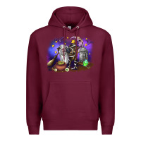 Burgundy Cow Halloween Premium Hoodie - RanaPortraitStore