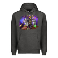 Charcoal Heather Cow Halloween Premium Hoodie - RanaPortraitStore