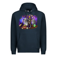 Navy Cow Halloween Premium Hoodie - RanaPortraitStore
