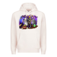 Pale Pink Cow Halloween Premium Hoodie - RanaPortraitStore