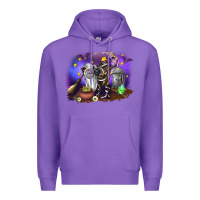 Purple Cow Halloween Premium Hoodie - RanaPortraitStore