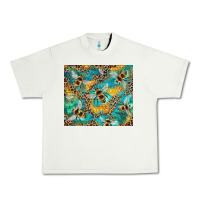 Pistachio honeycomb and bees with leopard Urban Heavy Tee - Artiststas