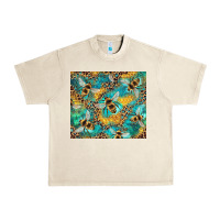 Sandshell honeycomb and bees with leopard Urban Heavy Tee - Artiststas
