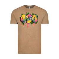 Vintage Coffee 420 cannabis Vintage Tee - Artiststas