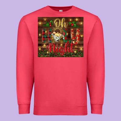Oh Holy Night Premium Sweatshirt Designed By Bundleandbundleshop