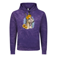 Cloud Purple Sunflower Baby Donkey Vintage Hoodie - RanaPortraitStore