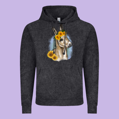 Sunflower Baby Donkey Vintage Hoodie Designed By Ranaportraitstore