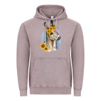 Vintage Zinc Sunflower Baby Donkey Vintage Hoodie - RanaPortraitStore