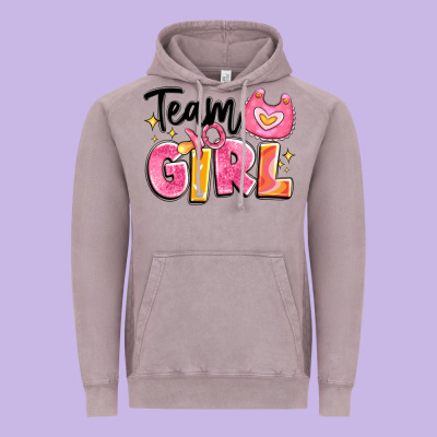 Team Girl Vintage Hoodie Designed By Artiststas