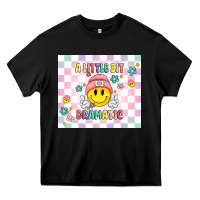 Black a little bit dramatic retro Heavy Core Tee - MaliasSmallBusiness