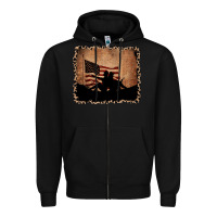 Black America Western Cowboy and Cowgirl Leopard Frame Zipper Hoodie - CowCowDesign