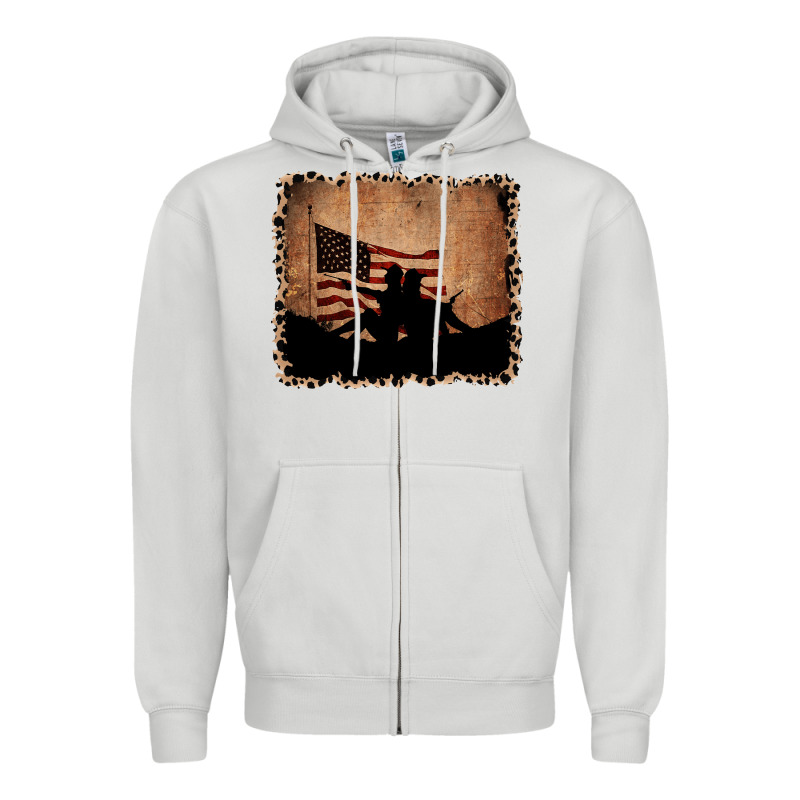 America Western Cowboy And Cowgirl Leopard Frame Zipper Hoodie by CowCowDesign | Teevron