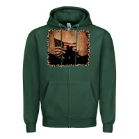 Sports Green America Western Cowboy and Cowgirl Leopard Frame Zipper Hoodie - CowCowDesign