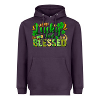 Plum lucky and blessed Heavyweight Hoodie - FaDigitalArtStudio