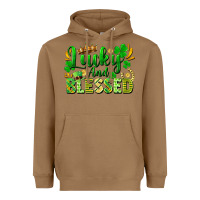 Toasted Coconut lucky and blessed Heavyweight Hoodie - FaDigitalArtStudio