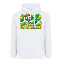 White lucky and blessed Heavyweight Hoodie - FaDigitalArtStudio