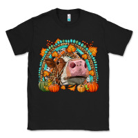 Black Fall Cow Rainbow Classic Tee - LillyAllenDesigns