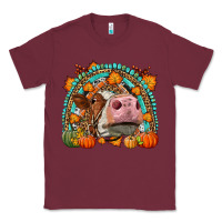 Burgundy Fall Cow Rainbow Classic Tee - LillyAllenDesigns