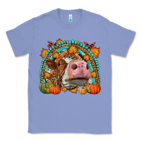 Colony Blue Fall Cow Rainbow Classic Tee - LillyAllenDesigns