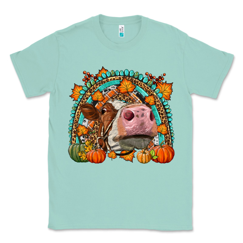 Fall Cow Rainbow Classic Tee by LillyAllenDesigns | Teevron