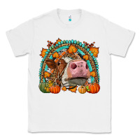 White Fall Cow Rainbow Classic Tee - LillyAllenDesigns