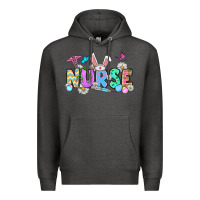 Charcoal Heather Easter Nurse Premium Hoodie - OliviaCreatesArt
